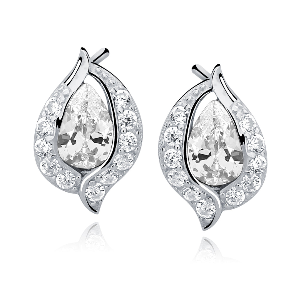 sølv øreringe med zirkoner