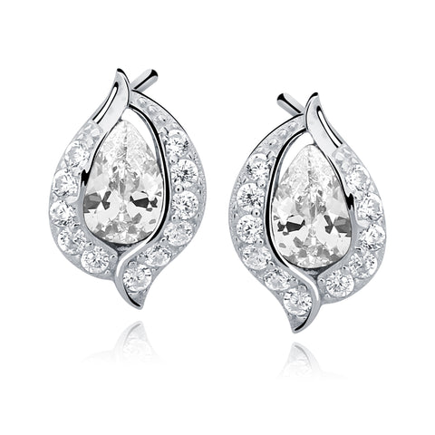 sølv øreringe med zirkoner