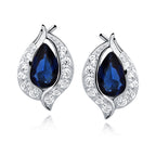 sølv øreringe med blå zirkoner