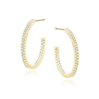 forgyldte creoler med zirkoner