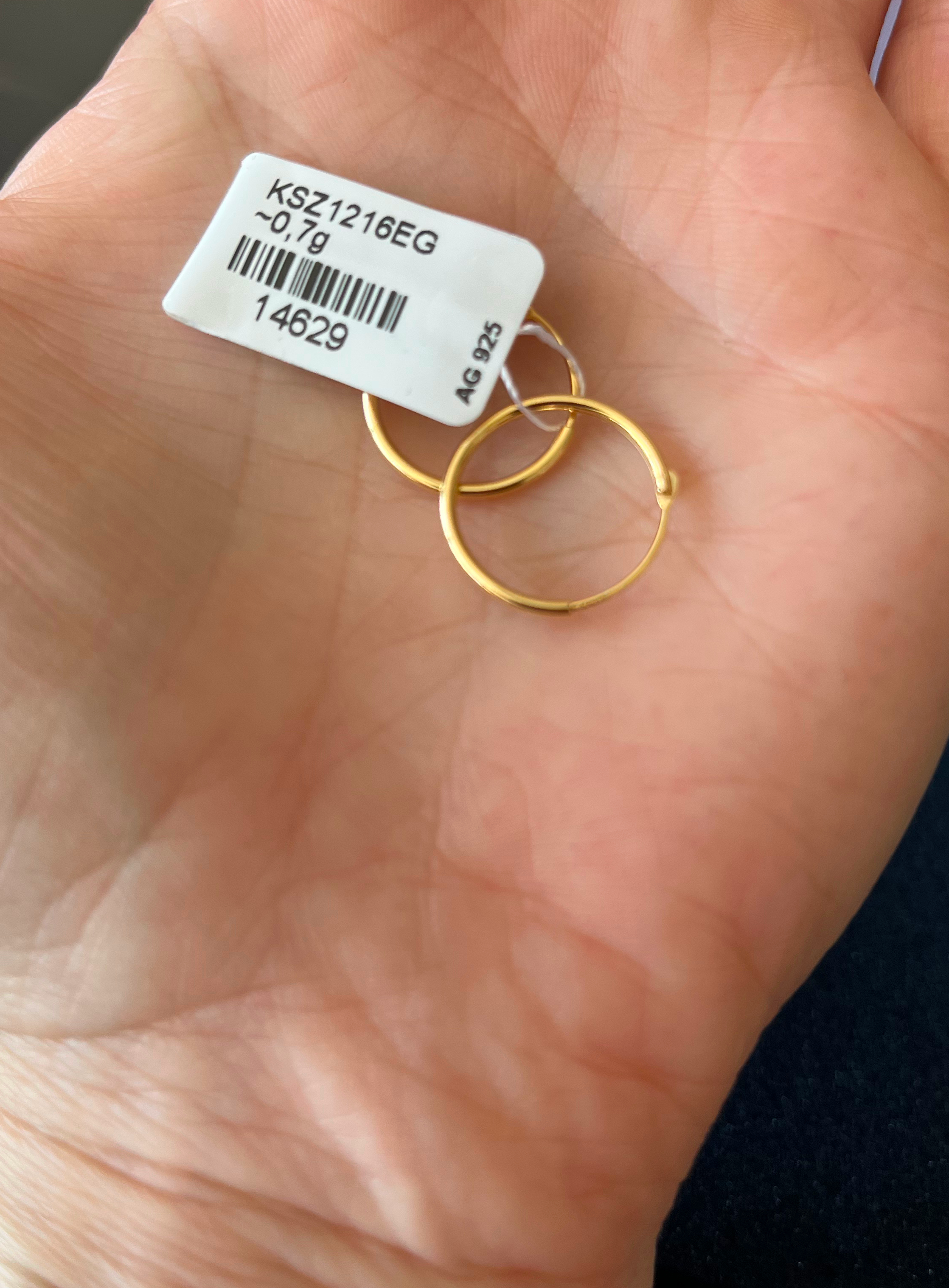 Creoler i 14K forgyldt sølv (flere størrelser) Sekundært billede