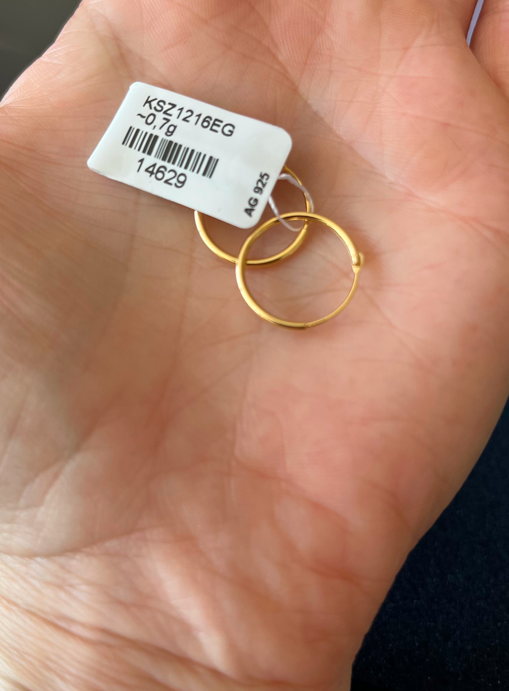 Creoler i 14K forgyldt sølv (flere størrelser)