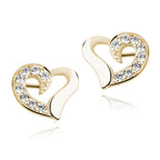 øreringe med hjerte og zirkoner
