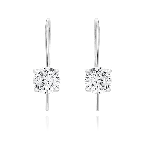 øreringe runde hvide zirkoner