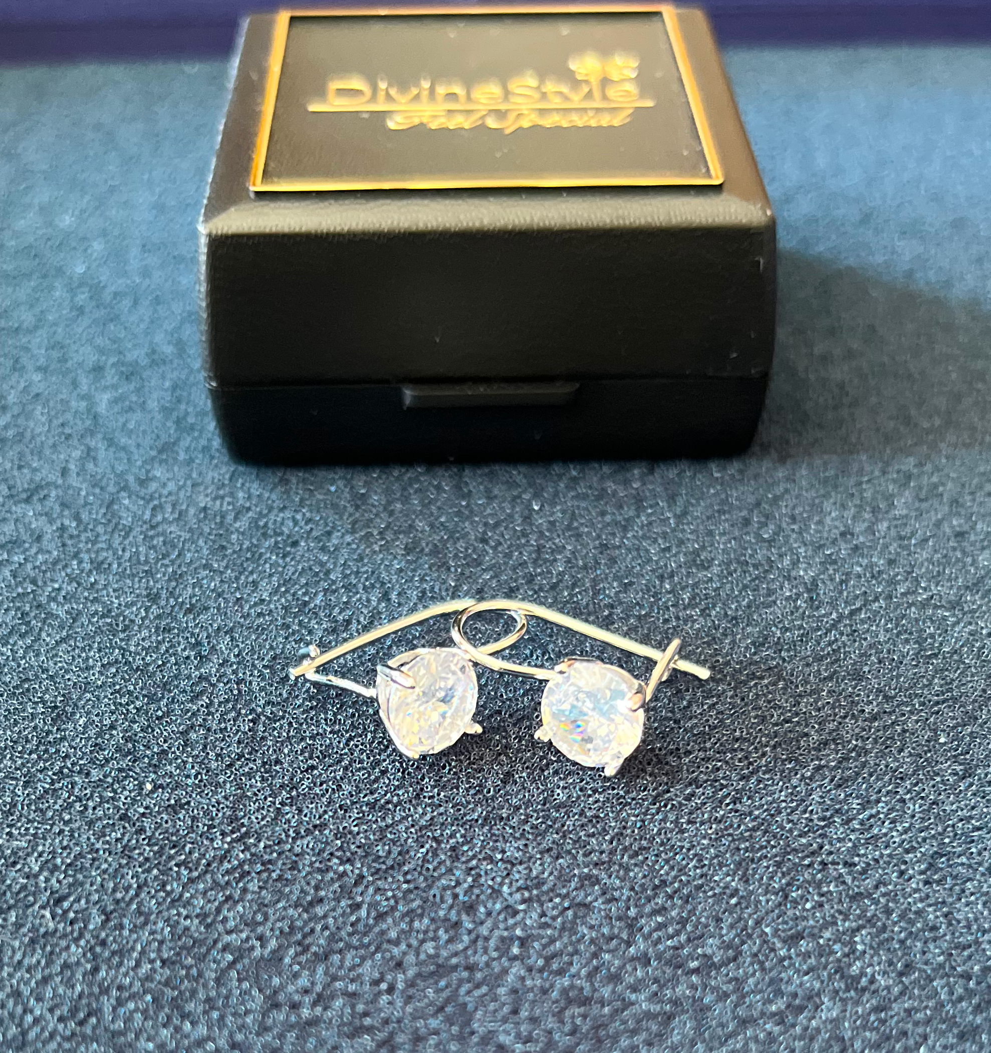 sølv øreringe med zirkoner