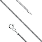 halskæde slange i sølv