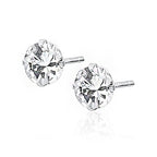 sølv runde ørestikker 6mm