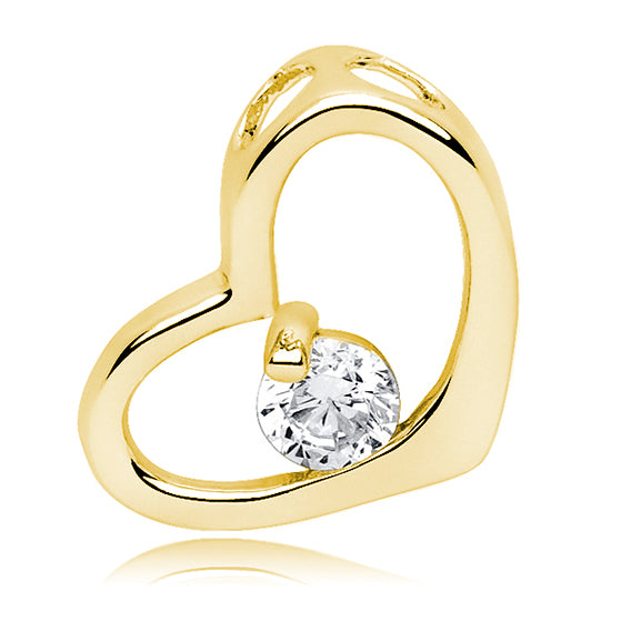 Forgyldt vedhæng hjerte Hovedbillede