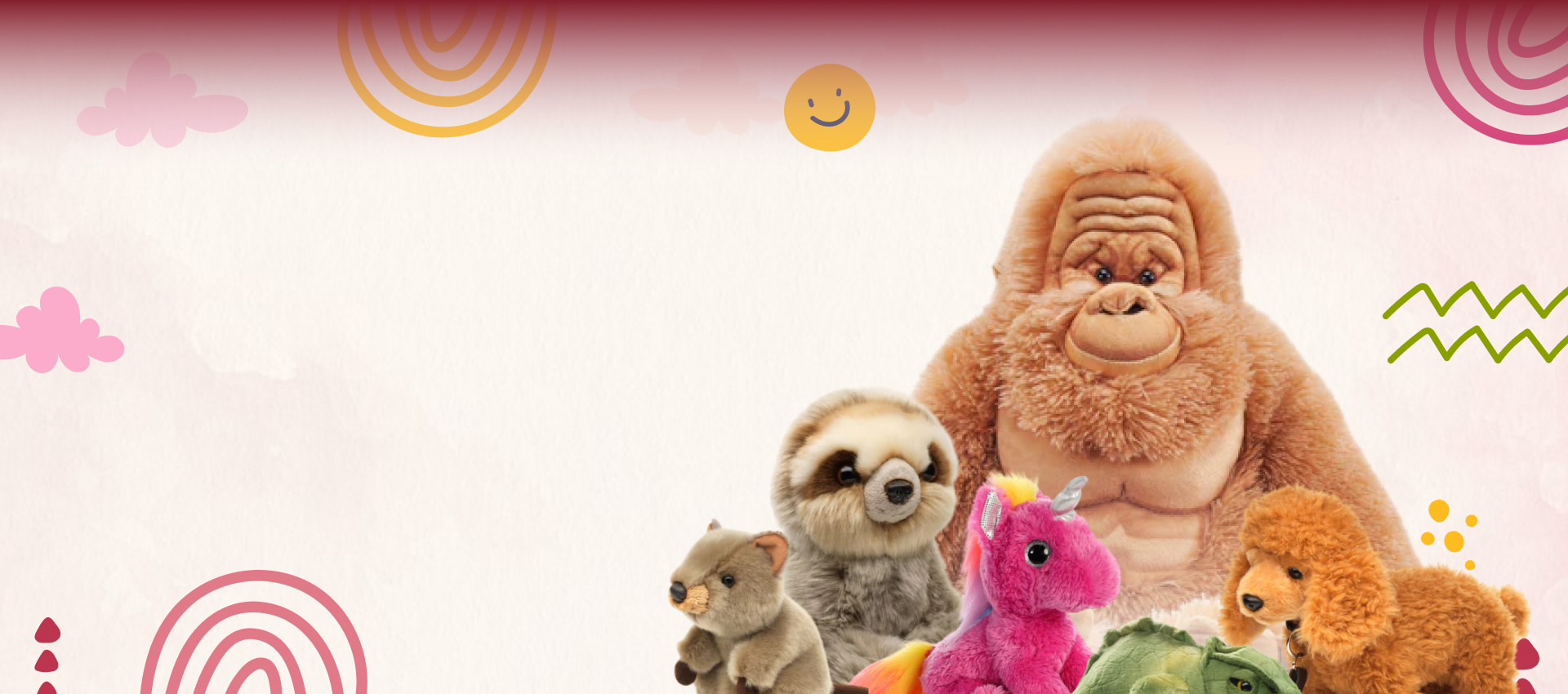 Find naturtro bamser, bløde tøjdyr og sjove legetøjsfigurer