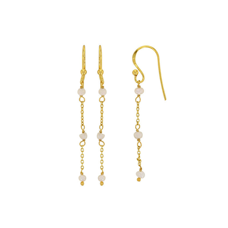 Guldfarvede øreringe i sterlingsølv