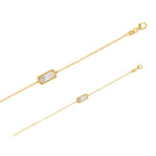 armbånd med rektangel af perlemor