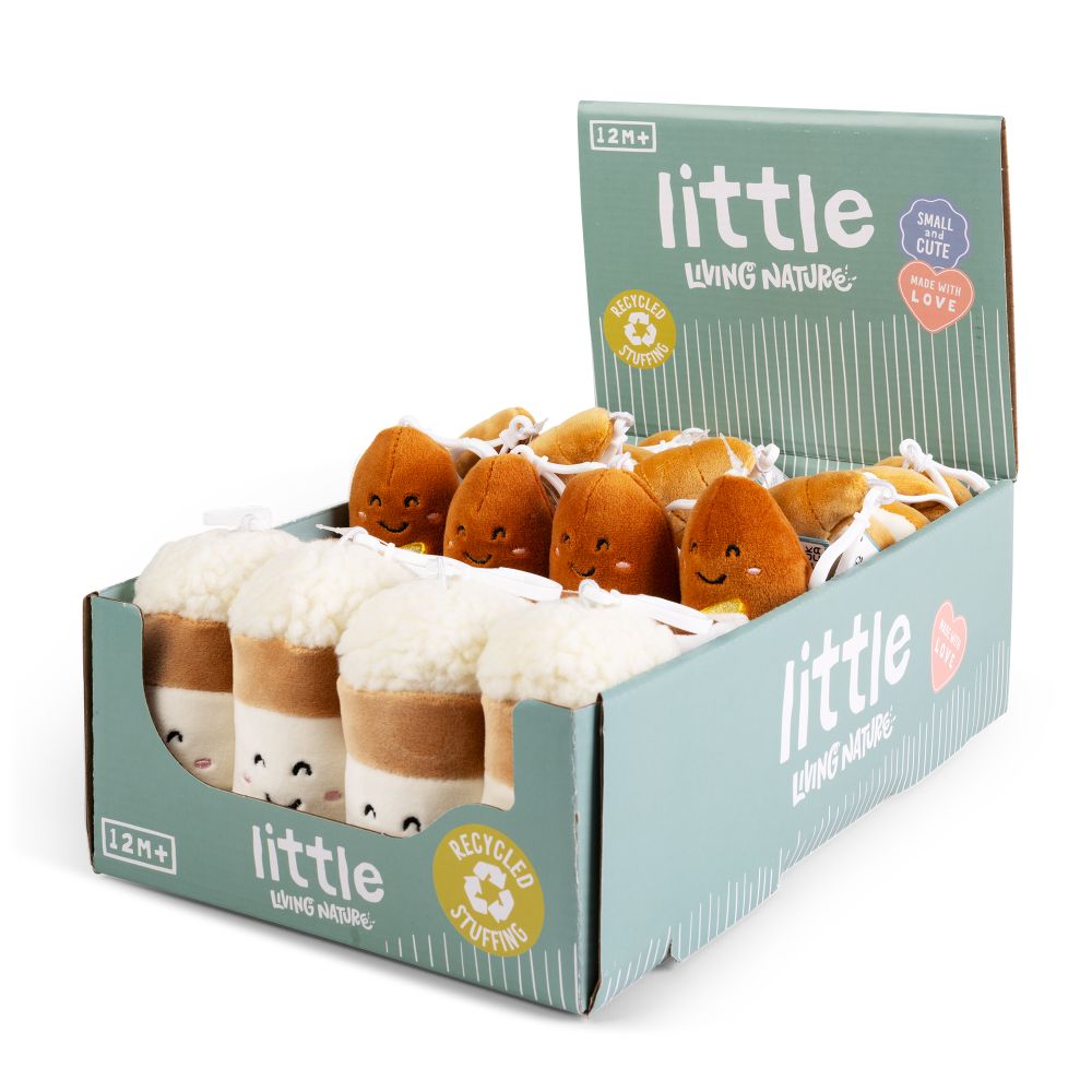 LITTLE Living Nature Clips Coffee Shop Plysnøgleringe (AN06CSK), assorterede modeller