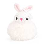 Pompom Bunny Plysnøgleringe