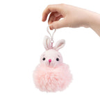Pompom Bunny Plysnøgleringe