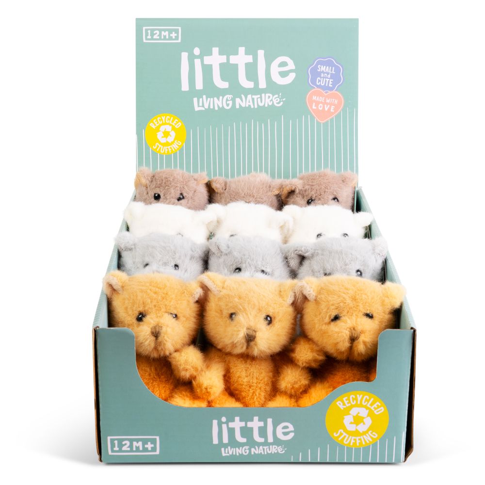 LITTLE Living Nature Clips Teddy Plysdyr Nøgleringe (AN17TE), assorterede modeller