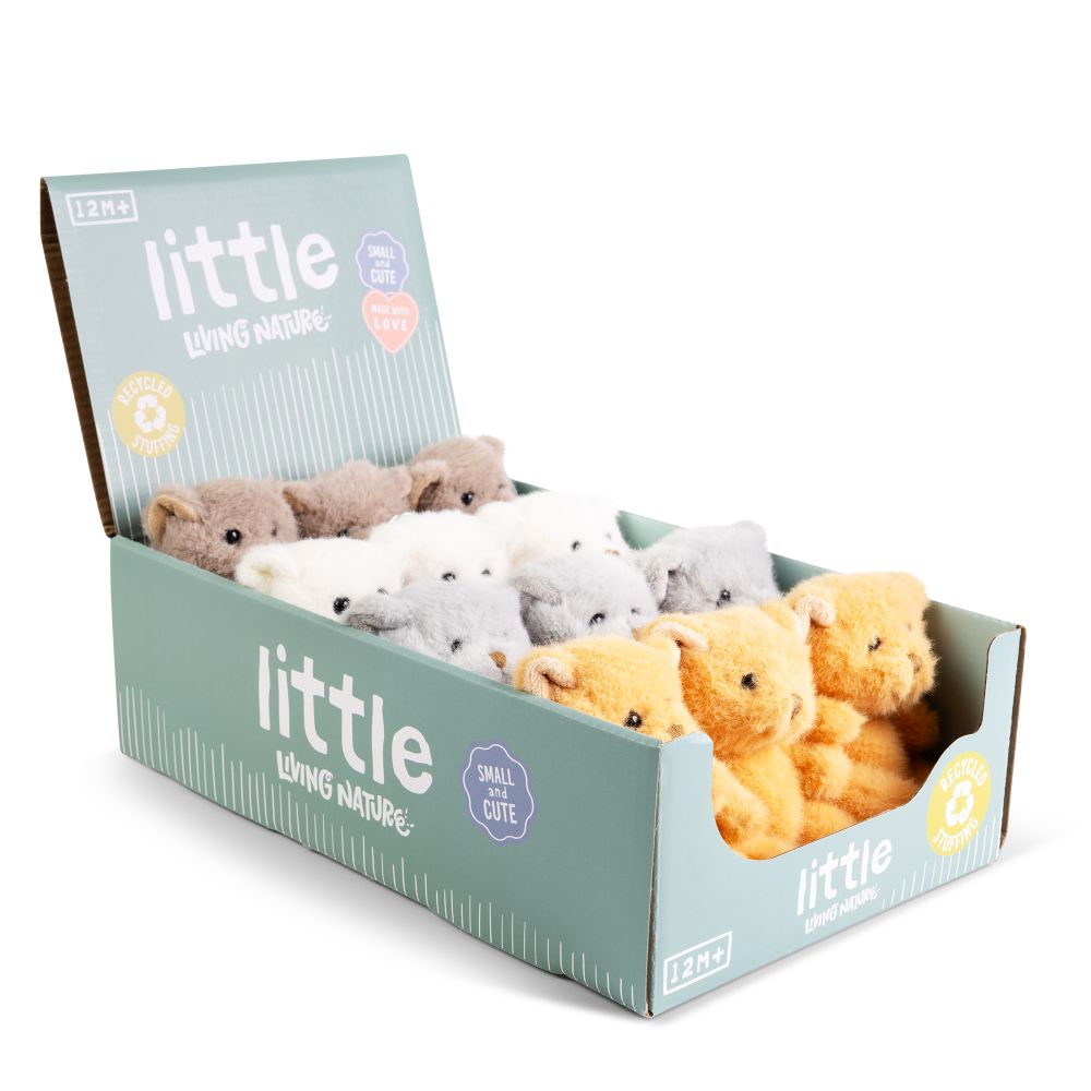 LITTLE Living Nature Clips Teddy Plysdyr Nøgleringe (AN17TE), assorterede modeller