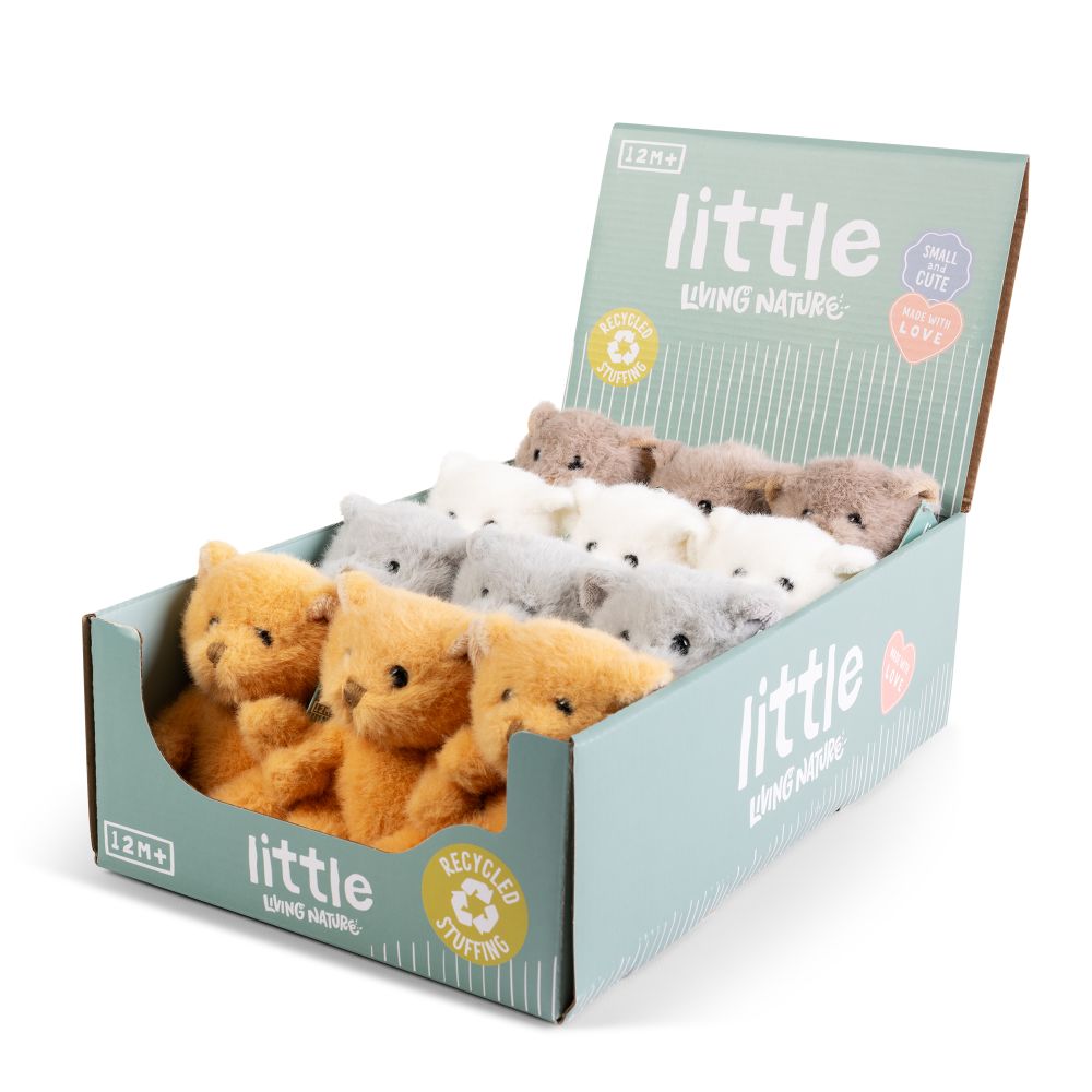 LITTLE Living Nature Clips Teddy Plysdyr Nøgleringe (AN17TE), assorterede modeller