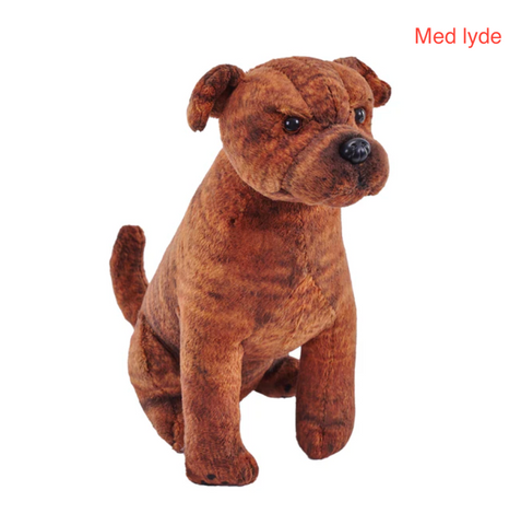 Wild Republic "Rescue Dogs" Lille Staffordshire Bull Terrier Hund med realistiske lyde 17 cm