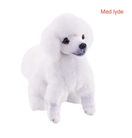 Wild Republic "Rescue Dogs" Lille Puddel Hund med realistiske lyde 17 cm