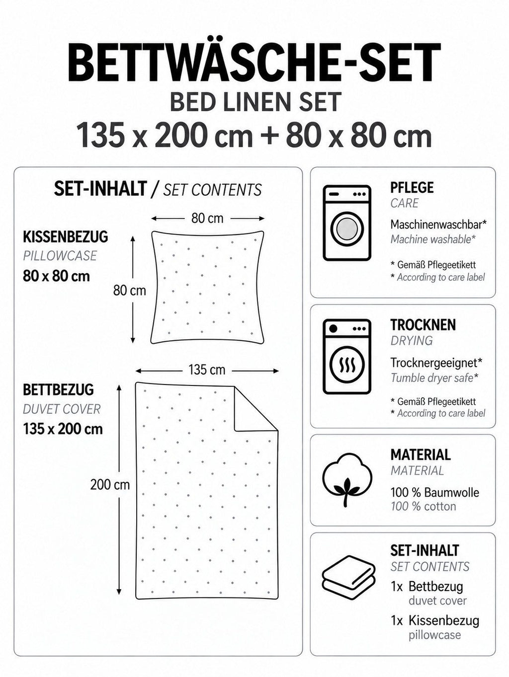Sengetøj BrandMac med Koala 135x200 cm + 80x80cm, OEKO-TEX® 100% bomuld