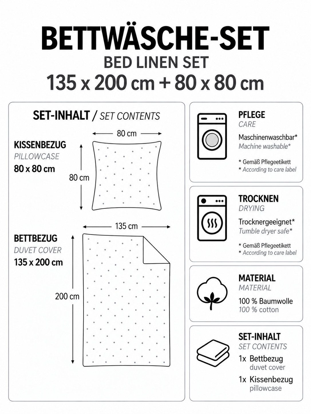 Sengetøj BrandMac med Koala 135x200 cm + 80x80cm, OEKO-TEX® 100% bomuld
