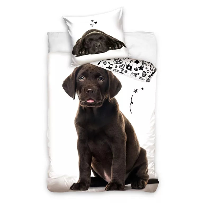 Sengetøj med Labrador