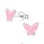Sommerfugle ørestikker i 925 sølv til børn (A4S41028), lyserød