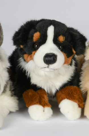 Uni-Toys Berner Sennen Hund, liggende 30 cm (32235A)