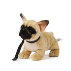 Uni-Toys Bulldog Hund, stående med snor, 26 cm (R20544R), Eco-Friendly