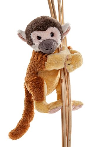 Uni-Toys Dødningehovedabe Bamse med clipsbånd 17cm Hovedbillede