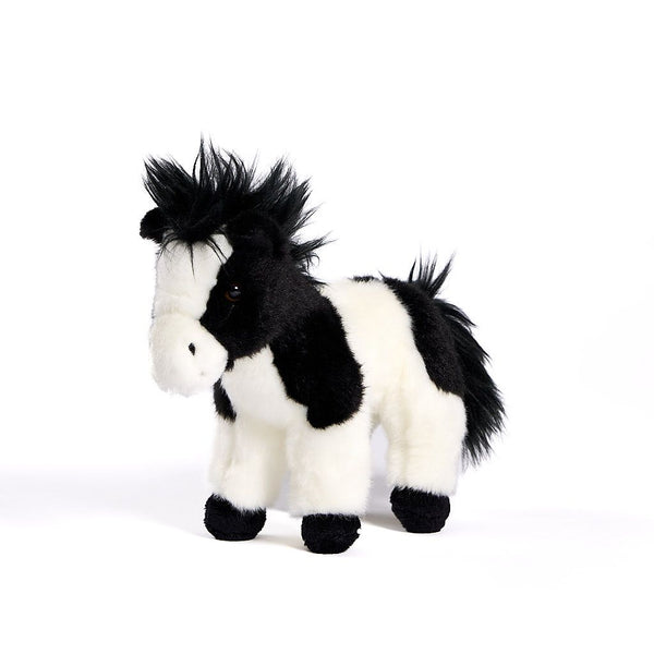 Uni-Toys Hest Bamse, sort/hvid stående 20 cm (PFS020123), Eco-Friendly ...