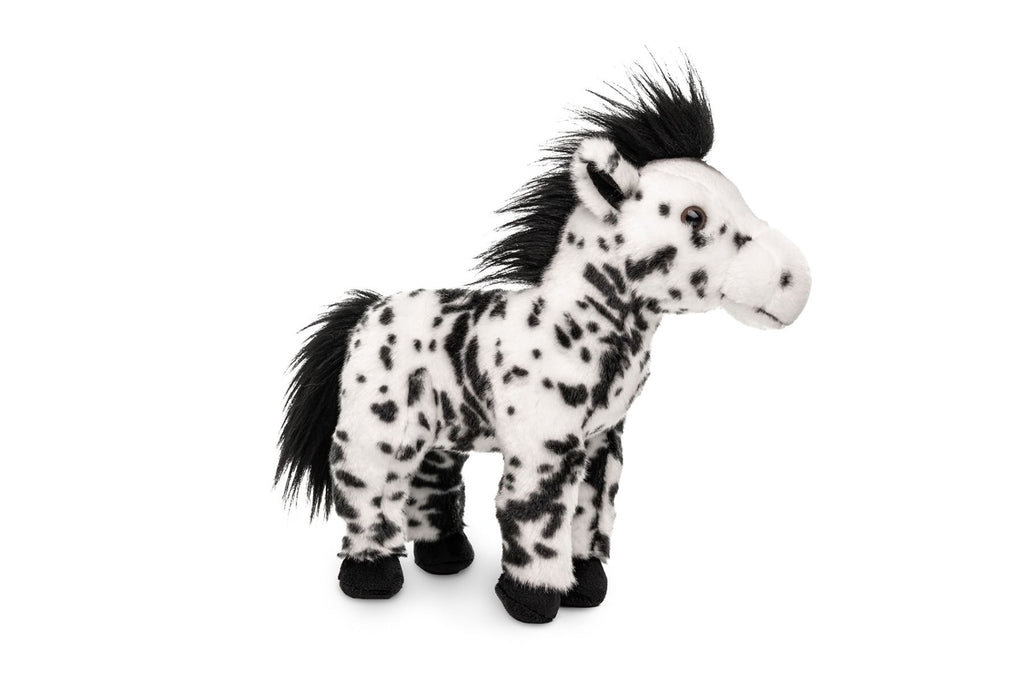 Uni-Toys Hest Bamse, stående 30 cm, sort/hvid (PF0301S), Eco-Friendly