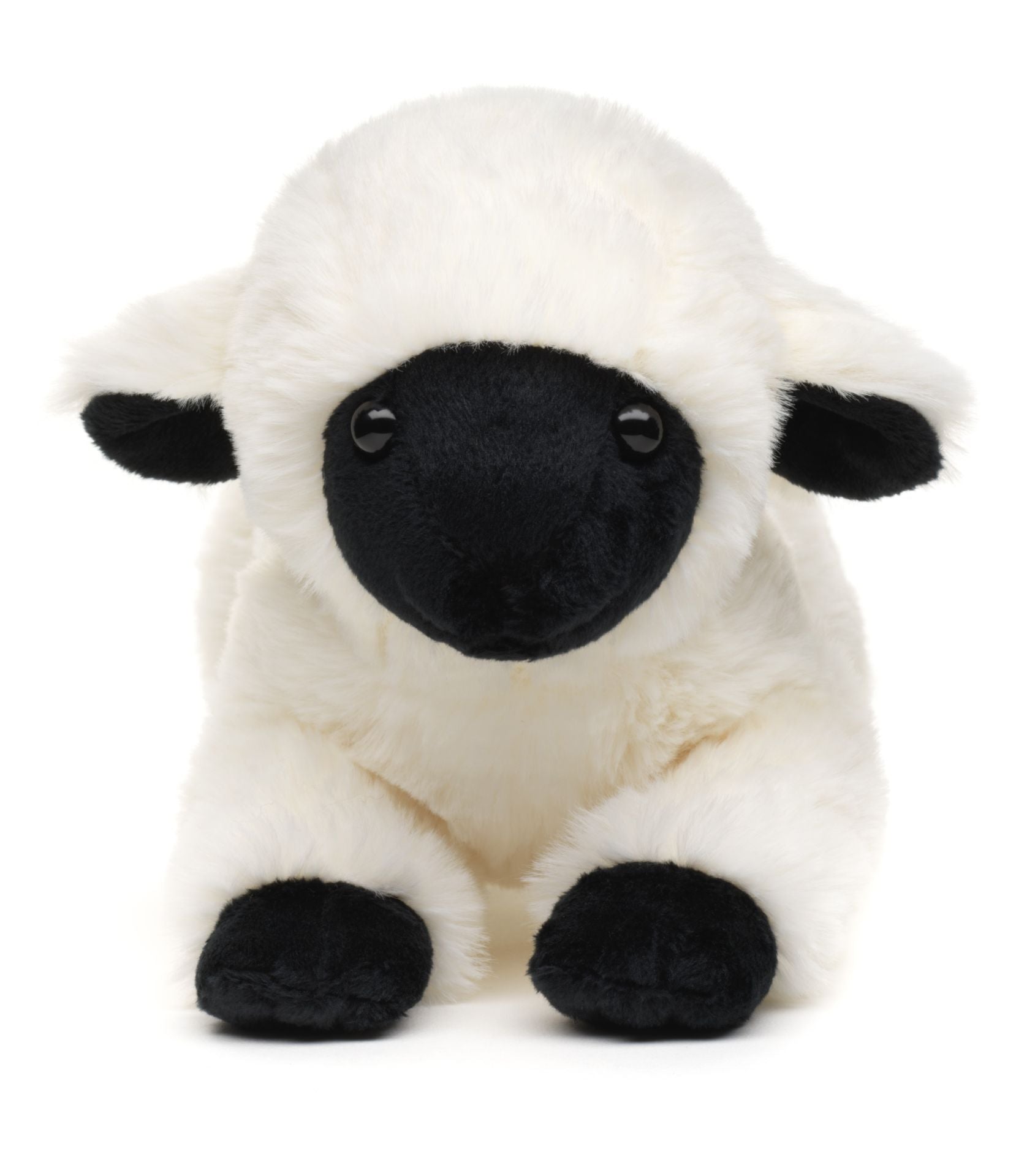 Uni-Toys Lam m. sort ansigt, liggende 22 cm (BLS2225LS), eco-friendly Hovedbillede