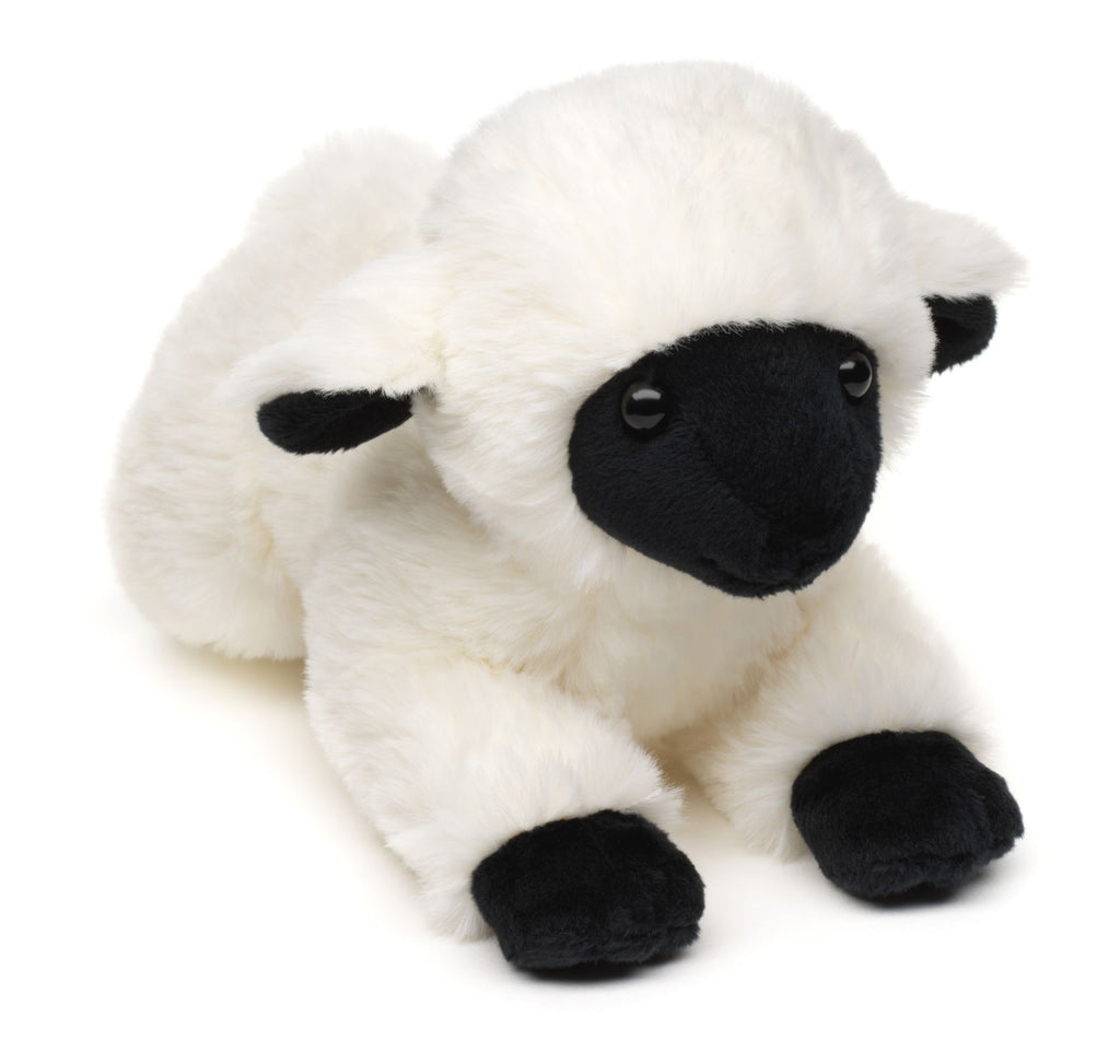 Uni-Toys Lam m. sort ansigt, liggende 22 cm (BLS2225LS), eco-friendly