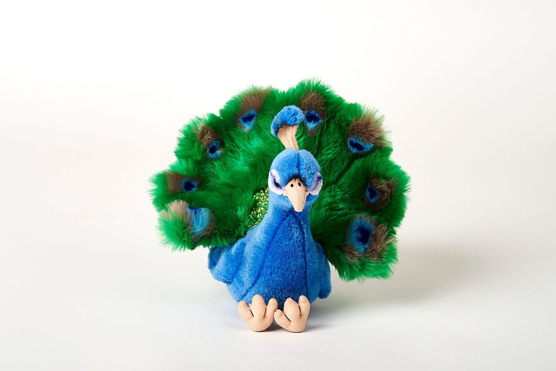 Påfugl krammebamse