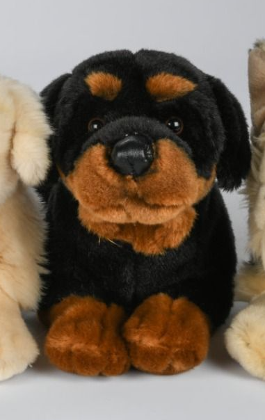 Uni-Toys Rottweiler hund bamse, liggende 40 cm (22811A) Hovedbillede