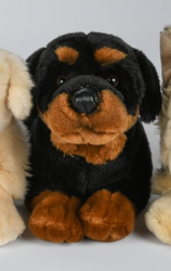 Uni-Toys Rottweiler hund bamse, liggende 40 cm (22811A)
