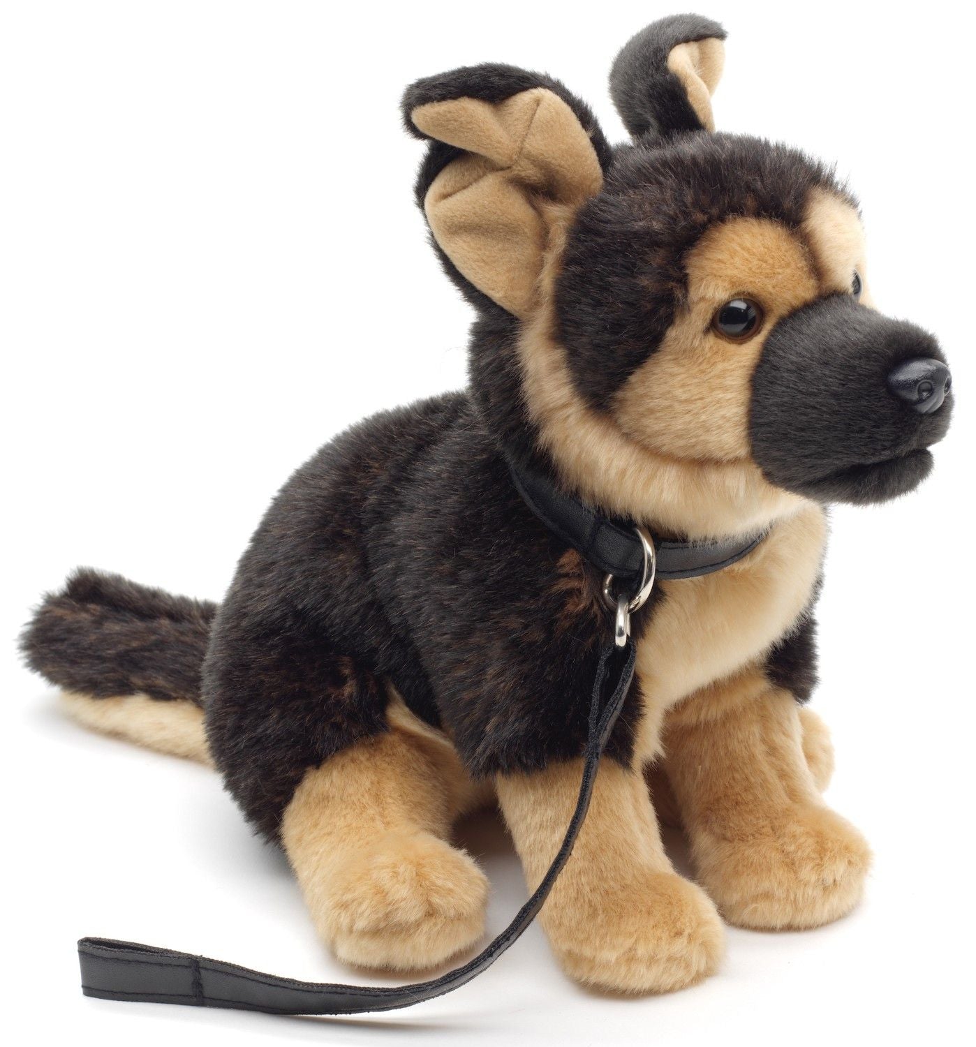 Uni-Toys Schæferhund Bamse 24 cm, siddende med snor, eco-friendly (J20714R5) Sekundært billede