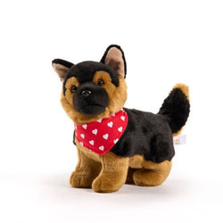 Uni-Toys Schæferhund Bamse med tørklæde 26 cm, Eco-Friendly (I20324R3)