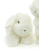Uni-Toys Stående Kanin Bamse 24 cm, hvid, siddende (P80083WA)