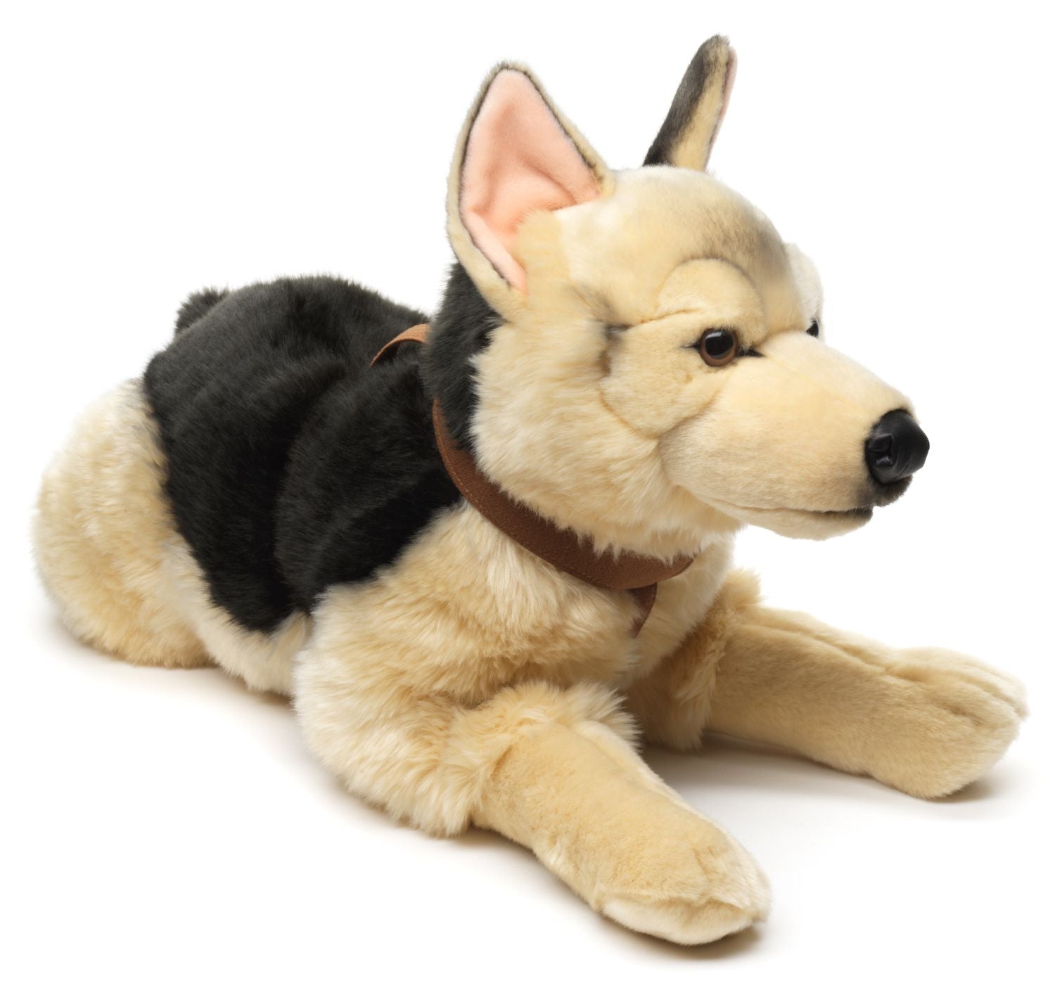 Uni-Toys Stor Schæferhund bamse 60 cm med seletøj, eco-friendly (G22258) Sekundært billede