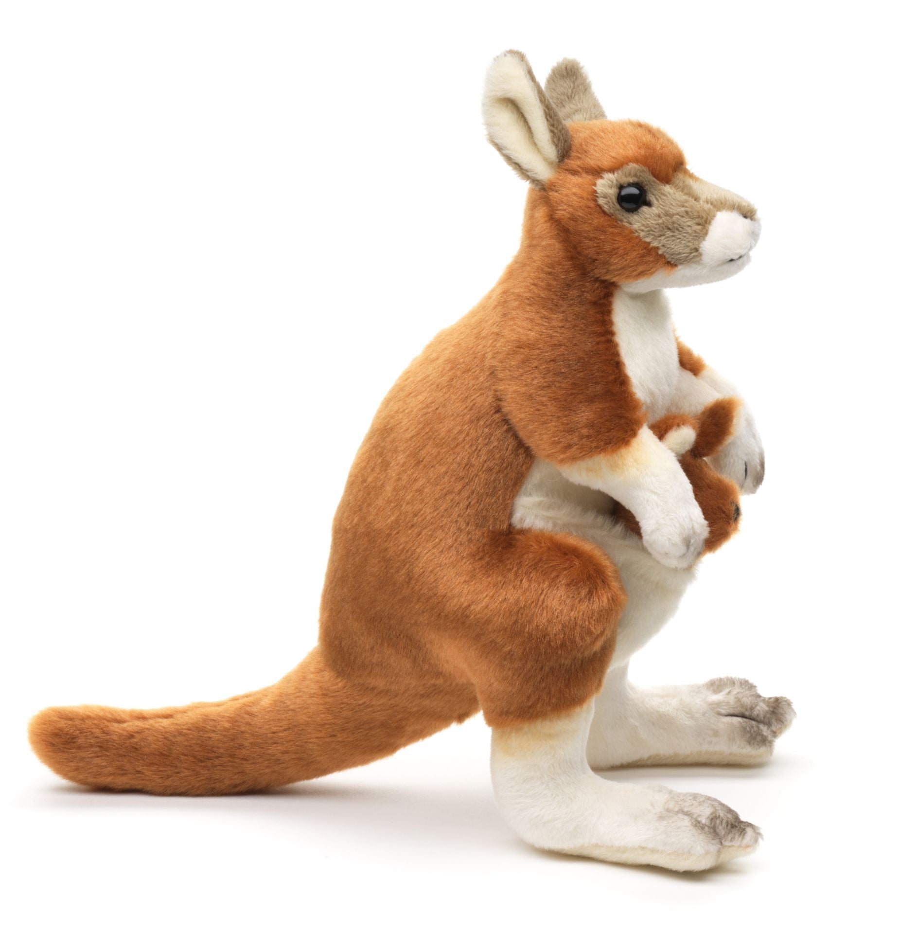 Uni-Toys kænguru bamse med baby 24,5 cm, eco-friendly (F91933R7) Sekundært billede