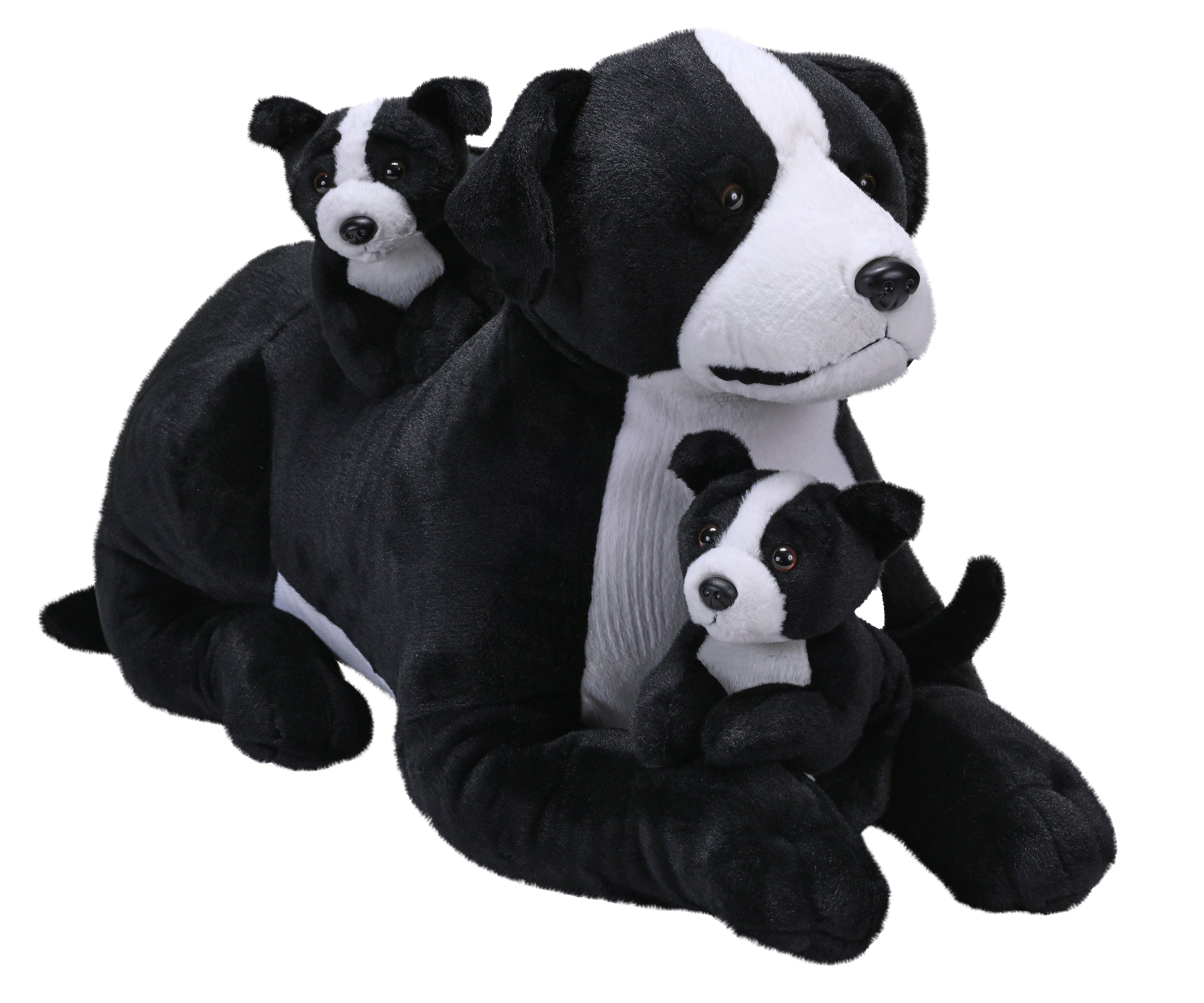 Wild Republic Jumbo Mom & Baby Pitbull med hvalpe 65-70 cm