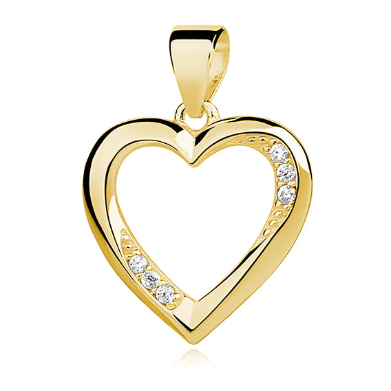 forgyldt hjerte vedhæng