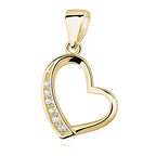 forgyldt hjerte vedhæng