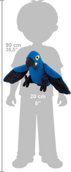 Wild Republic Papegøje Bamse - CK Mini Hyacinth Macaw 20 cm