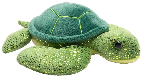 Wild Republic Grøn Skildpadde Bamse - Hug'ems Mini Sea Turtle 18 cm