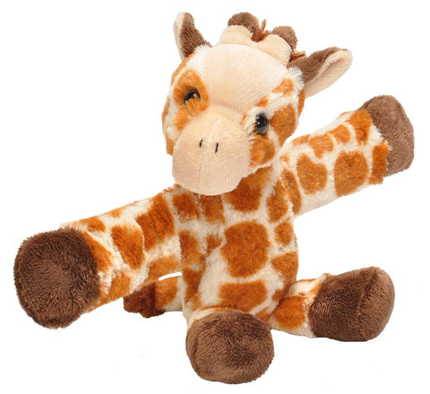 Wild Republic Giraf bamse med snap armbånd - Huggers Giraffe 20 cm