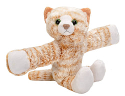Wild Republic Kat bamse med snap armbånd - Huggers Tabby Cat 20 cm