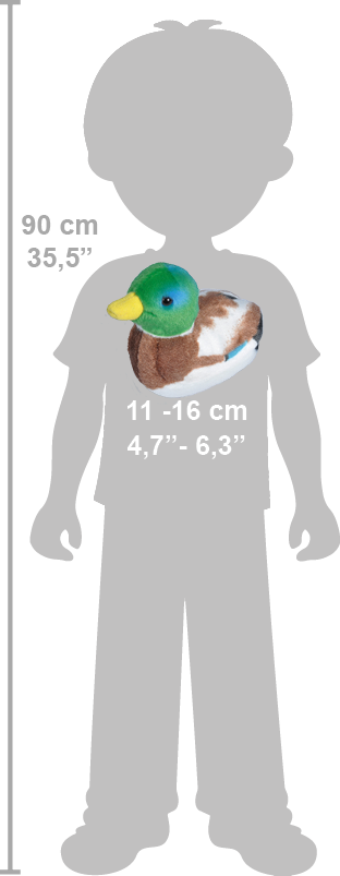 Wild Republic Gråand Bamse med realistiske fuglelyde - Mallard Duck with Real Bird Calls 17 cm Sekundært billede